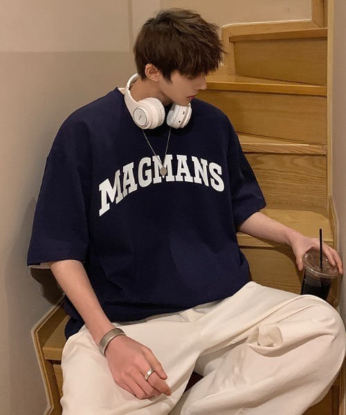 MGV（エムジーヴィー）の「"MAGMANS"カレッジロゴTシャツ（Tシャツ/カットソー・メンズ・ホワイト/ブラック/ネイビー/グリーン・MEDIUM/LARGE/X-LARGE）」の8枚目の写真