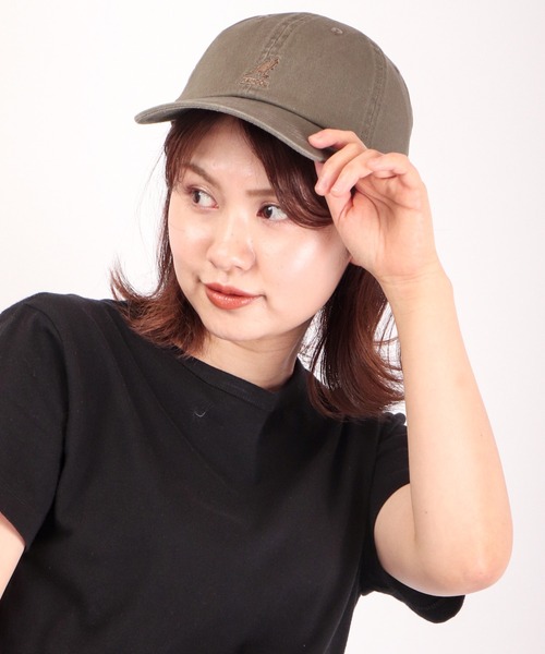 KANGOL（カンゴール）の「KANGOL ウォッシュド ベースボールキャップ（キャップ・メンズ・ブラック/ベージュ/ネイビー/グリーン/グリーン系その他/ホワイト×ネイビー・FREE）」の22枚目の写真