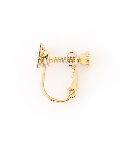 ANEMONE（アネモネ）の「ビジューフラワーイヤリング[B]（イヤリング・レディース・ホワイト/ゴールド/クリア・FREE）」の8枚目の写真