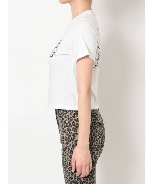 GYDA（ジェイダ）の「BYOBタイトショートTシャツ（Tシャツ/カットソー・レディース・オフホワイト/ブラック/グリーン・FREE）」の6枚目の写真