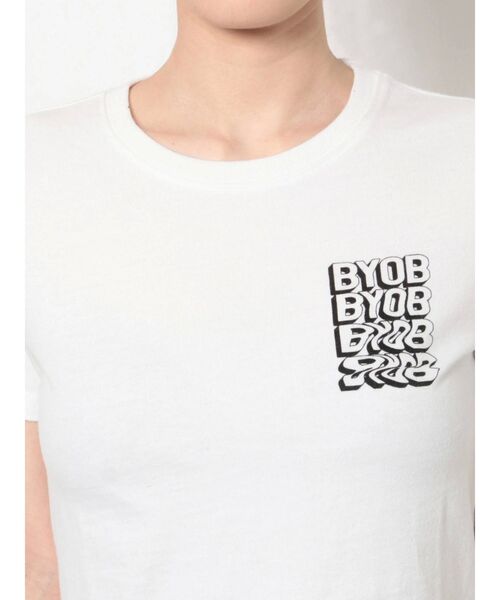 GYDA（ジェイダ）の「BYOBタイトショートTシャツ（Tシャツ/カットソー・レディース・オフホワイト/ブラック/グリーン・FREE）」の12枚目の写真