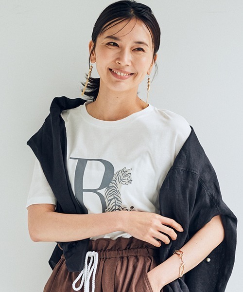 BARNYARDSTORM（バンヤードストーム）の「BARNYARDSTORM / RODETRIPグラフィックTシャツ（Tシャツ/カットソー・レディース・ホワイト/カーキ・1/0）」の2枚目の写真