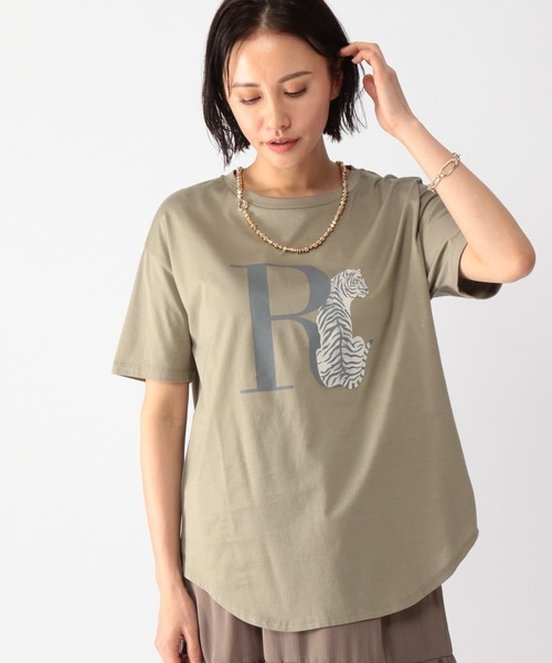 BARNYARDSTORM（バンヤードストーム）の「BARNYARDSTORM / RODETRIPグラフィックTシャツ（Tシャツ/カットソー・レディース・ホワイト/カーキ・1/0）」の6枚目の写真