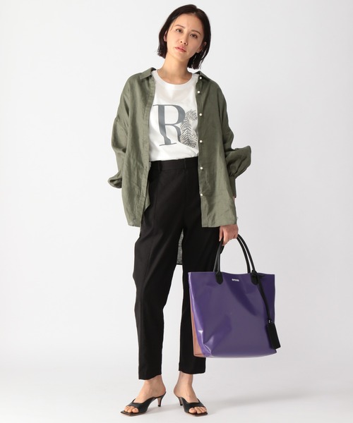 BARNYARDSTORM（バンヤードストーム）の「BARNYARDSTORM / RODETRIPグラフィックTシャツ（Tシャツ/カットソー・レディース・ホワイト/カーキ・1/0）」の4枚目の写真