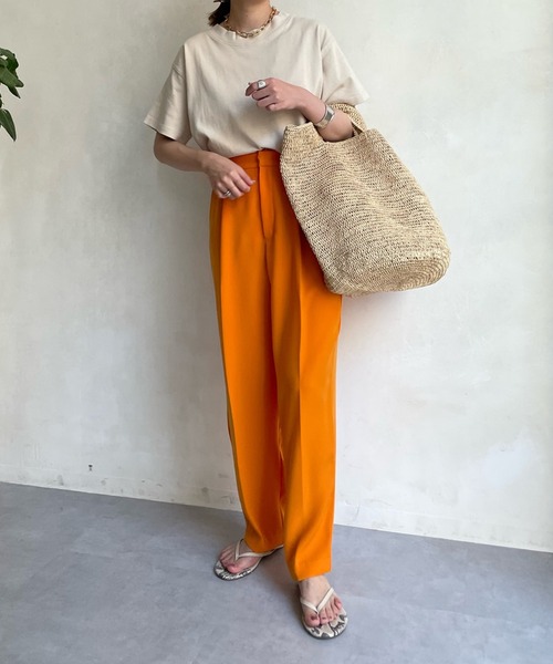 DouDou（ドゥドゥ）の「NEW タックセンタープレスパンツ（その他パンツ・レディース・オレンジ/ブルー/ピンク・38/36）」の13枚目の写真