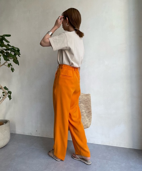 DouDou（ドゥドゥ）の「NEW タックセンタープレスパンツ（その他パンツ・レディース・オレンジ/ブルー/ピンク・38/36）」の16枚目の写真