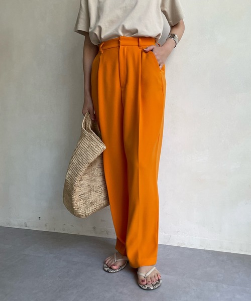 DouDou（ドゥドゥ）の「NEW タックセンタープレスパンツ（その他パンツ・レディース・オレンジ/ブルー/ピンク・38/36）」の18枚目の写真