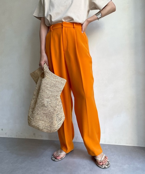 DouDou（ドゥドゥ）の「NEW タックセンタープレスパンツ（その他パンツ・レディース・オレンジ/ブルー/ピンク・38/36）」の20枚目の写真