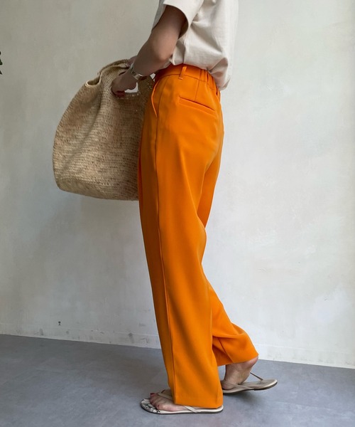 DouDou（ドゥドゥ）の「NEW タックセンタープレスパンツ（その他パンツ・レディース・オレンジ/ブルー/ピンク・38/36）」の22枚目の写真