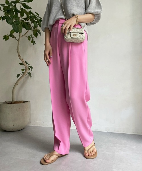 DouDou（ドゥドゥ）の「NEW タックセンタープレスパンツ（その他パンツ・レディース・オレンジ/ブルー/ピンク・38/36）」の10枚目の写真