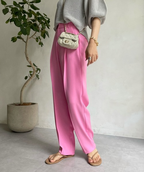 DouDou（ドゥドゥ）の「NEW タックセンタープレスパンツ（その他パンツ・レディース・オレンジ/ブルー/ピンク・38/36）」の11枚目の写真