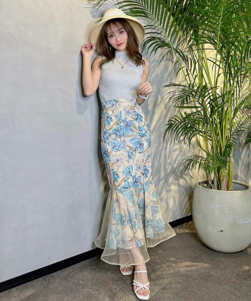 EIMY ISTOIRE（エイミーイストワール）の「コンパクトリブニットトップス（ニット/セーター・レディース・アイボリー/ブラック/ピンク/テラコッタ/ラベンダー/グリーン/ミント/イエロー/サックスブルー・FREE）」の22枚目の写真