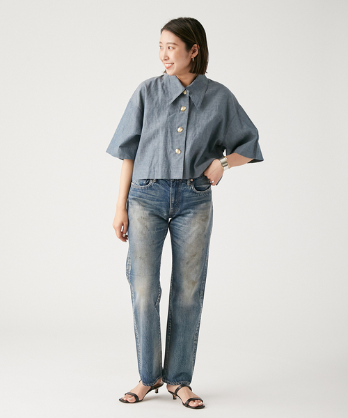 LE DENIMクロップドシャツ SLOBE IENA（スローブイエナ）の「LE DENIMクロップドシャツ