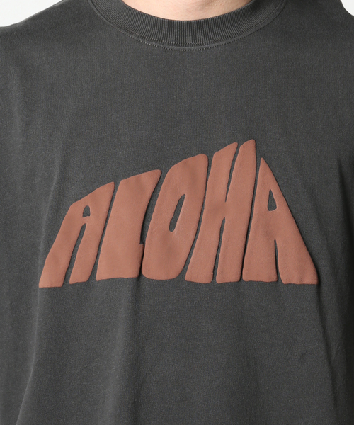 SALVAGE PUBLIC(サルベージパブリック)の「【SALVAGE PUBLIC/サルベージパブリック×JS】別注 ピグメント Tシャツ“Aloha”(Tシャツ/カットソー・メンズ・ブラック/アイボリー・LARGE/MEDIUM)」の11枚目の写真