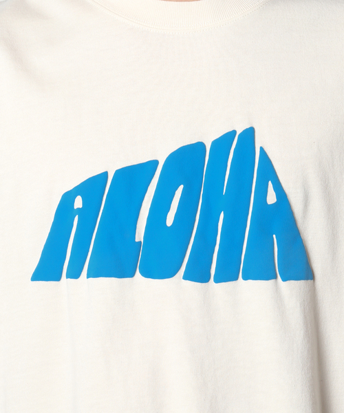 SALVAGE PUBLIC(サルベージパブリック)の「【SALVAGE PUBLIC/サルベージパブリック×JS】別注 ピグメント Tシャツ“Aloha”(Tシャツ/カットソー・メンズ・ブラック/アイボリー・LARGE/MEDIUM)」の12枚目の写真