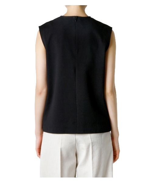 LE CIEL BLEU - ルシェルブルー★今季完売★Pearl Detail Sleeveless Tee LE CIEL BLEU（ルシェルブルー）の「パールディティールスリーブ