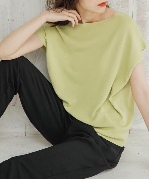 OPAQUE.CLIP（オペークドットクリップ）の「◆アセテートコットン ボートネックニット【マルチファンクション/WEB限定サイズ】（ニット/セーター・レディース・ホワイト系その他3/ブラック/ブルー/ピンク系/ホワイト系/ライトベージュ/ブラウン系その他/ライトグリーン・34/42/36/40/38）」の19枚目の写真