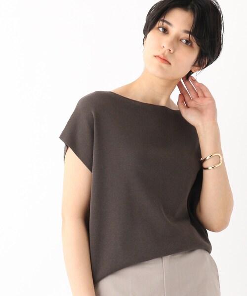 OPAQUE.CLIP（オペークドットクリップ）の「◆アセテートコットン ボートネックニット【マルチファンクション/WEB限定サイズ】（ニット/セーター・レディース・ホワイト系その他3/ブラック/ブルー/ピンク系/ホワイト系/ライトベージュ/ブラウン系その他/ライトグリーン・34/42/36/40/38）」の10枚目の写真