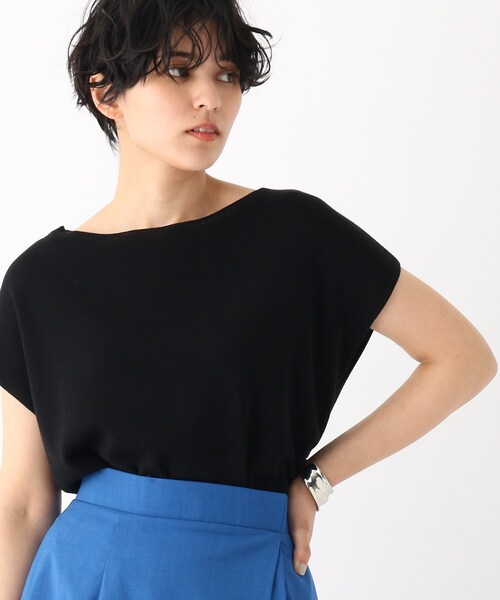 OPAQUE.CLIP（オペークドットクリップ）の「◆アセテートコットン ボートネックニット【マルチファンクション/WEB限定サイズ】（ニット/セーター・レディース・ホワイト系その他3/ブラック/ブルー/ピンク系/ホワイト系/ライトベージュ/ブラウン系その他/ライトグリーン・34/42/36/40/38）」の11枚目の写真