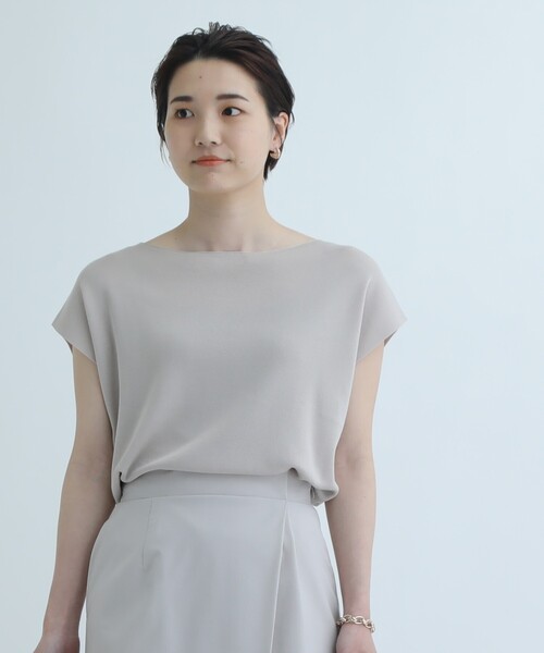 OPAQUE.CLIP（オペークドットクリップ）の「◆アセテートコットン ボートネックニット【マルチファンクション/WEB限定サイズ】（ニット/セーター・レディース・ホワイト系その他3/ブラック/ブルー/ピンク系/ホワイト系/ライトベージュ/ブラウン系その他/ライトグリーン・34/42/36/40/38）」の14枚目の写真