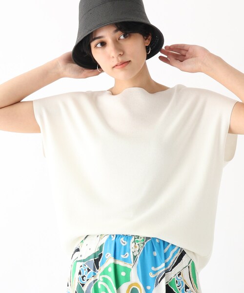 OPAQUE.CLIP（オペークドットクリップ）の「◆アセテートコットン ボートネックニット【マルチファンクション/WEB限定サイズ】（ニット/セーター・レディース・ホワイト系その他3/ブラック/ブルー/ピンク系/ホワイト系/ライトベージュ/ブラウン系その他/ライトグリーン・34/42/36/40/38）」の15枚目の写真