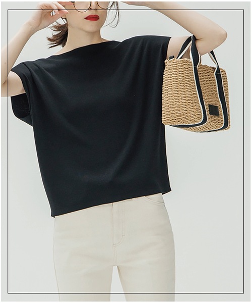 OPAQUE.CLIP（オペークドットクリップ）の「◆アセテートコットン ボートネックニット【マルチファンクション/WEB限定サイズ】（ニット/セーター・レディース・ホワイト系その他3/ブラック/ブルー/ピンク系/ホワイト系/ライトベージュ/ブラウン系その他/ライトグリーン・34/42/36/40/38）」の18枚目の写真