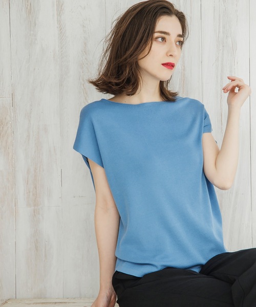 OPAQUE.CLIP（オペークドットクリップ）の「◆アセテートコットン ボートネックニット【マルチファンクション/WEB限定サイズ】（ニット/セーター・レディース・ホワイト系その他3/ブラック/ブルー/ピンク系/ホワイト系/ライトベージュ/ブラウン系その他/ライトグリーン・34/42/36/40/38）」の19枚目の写真