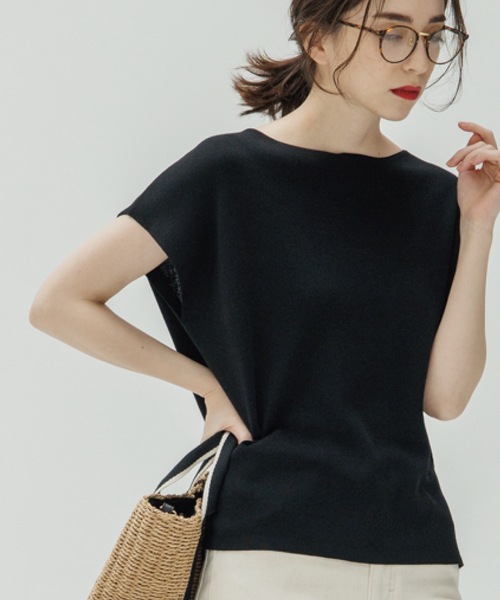 OPAQUE.CLIP（オペークドットクリップ）の「◆アセテートコットン ボートネックニット【マルチファンクション/WEB限定サイズ】（ニット/セーター・レディース・ホワイト系その他3/ブラック/ブルー/ピンク系/ホワイト系/ライトベージュ/ブラウン系その他/ライトグリーン・34/42/36/40/38）」の21枚目の写真