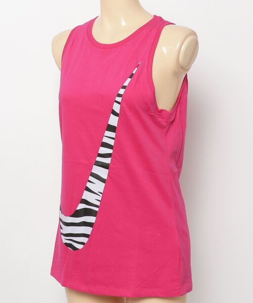 NIKE（ナイキ）の「NIKE/ナイキ WS DF　アイコン クラッシュ タンク トップ（タンクトップ・レディース・ピンク/ブラック・M/L/S）」の3枚目の写真