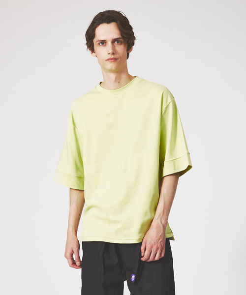 ドロップショルダー 五分袖 メローロック Tシャツ