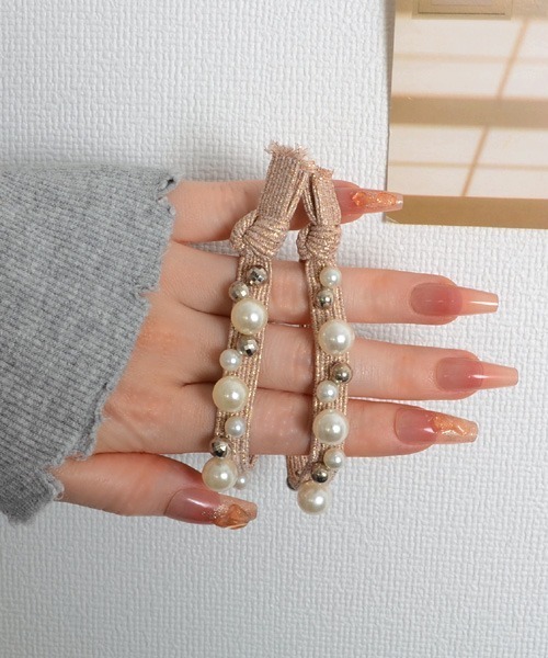 VIBGYOR Women（ヴィブジョー　ウィメン）の「【resonance】パール キラキラ ヘアゴム（ヘアゴム・レディース・ブラック/グレー/ピンク/シルバー/オレンジ/ブラック系1・FREE）」の21枚目の写真