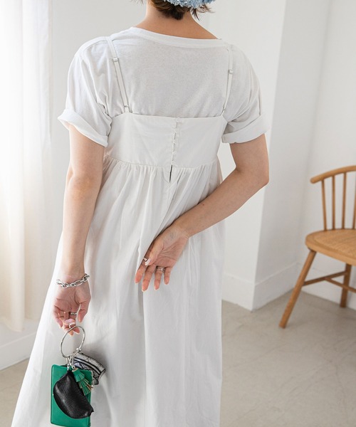 rectangle（レクタングル）の「ギャザーキャミワンピース（ワンピース・レディース・ブラック/ベージュ/オフホワイト・FREE）」の7枚目の写真