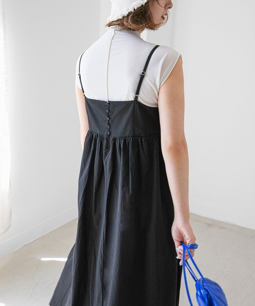 rectangle（レクタングル）の「ギャザーキャミワンピース（ワンピース・レディース・ブラック/ベージュ/オフホワイト・FREE）」の22枚目の写真