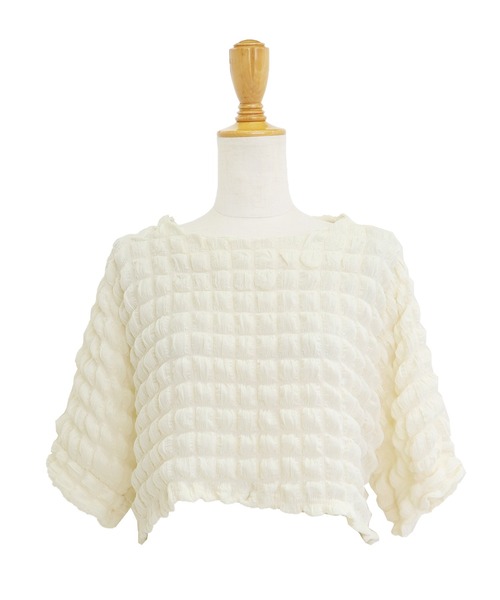 BLUEEAST（ブルーイースト）の「ポップコーンブラウス（シャツ/ブラウス・レディース・ブラック/ブルー/アイボリー・MEDIUM）」の18枚目の写真