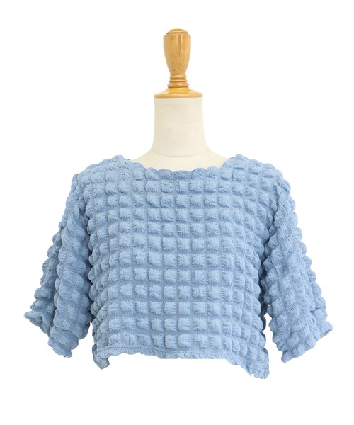 BLUEEAST（ブルーイースト）の「ポップコーンブラウス（シャツ/ブラウス・レディース・ブラック/ブルー/アイボリー・MEDIUM）」の20枚目の写真