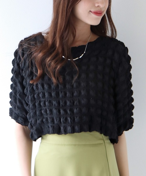 BLUEEAST（ブルーイースト）の「ポップコーンブラウス（シャツ/ブラウス・レディース・ブラック/ブルー/アイボリー・MEDIUM）」の10枚目の写真