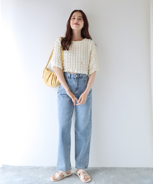 BLUEEAST（ブルーイースト）の「ポップコーンブラウス（シャツ/ブラウス・レディース・ブラック/ブルー/アイボリー・MEDIUM）」の8枚目の写真