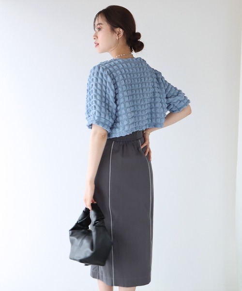 BLUEEAST（ブルーイースト）の「ポップコーンブラウス（シャツ/ブラウス・レディース・ブラック/ブルー/アイボリー・MEDIUM）」の16枚目の写真