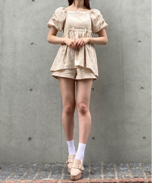 TITTY&CO.(ティティーアンドコー)の「【TITTY&CO.】コットンレースセットアップ(ワンピース・レディース・ライトブルー/ブラック/ベージュ・FREE)」の17枚目の写真