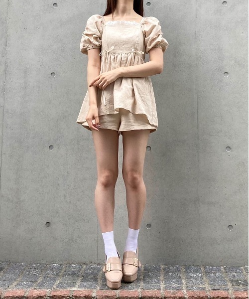 TITTY&CO.(ティティーアンドコー)の「【TITTY&CO.】コットンレースセットアップ(ワンピース・レディース・ライトブルー/ブラック/ベージュ・FREE)」の19枚目の写真