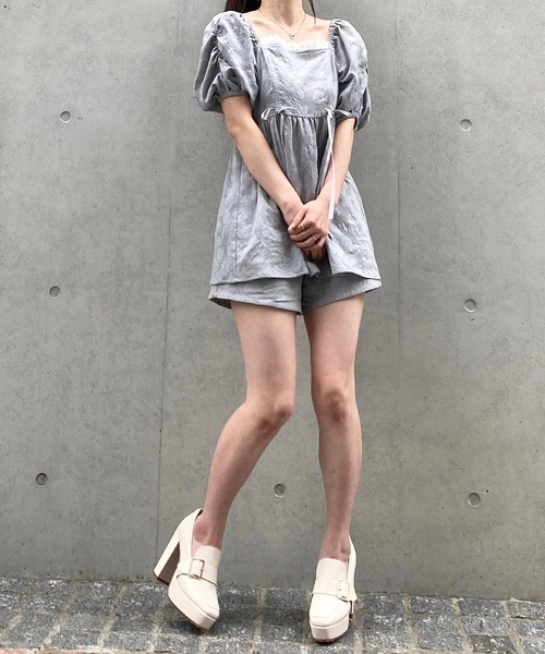 TITTY&CO.(ティティーアンドコー)の「【TITTY&CO.】コットンレースセットアップ(ワンピース・レディース・ライトブルー/ブラック/ベージュ・FREE)」の21枚目の写真