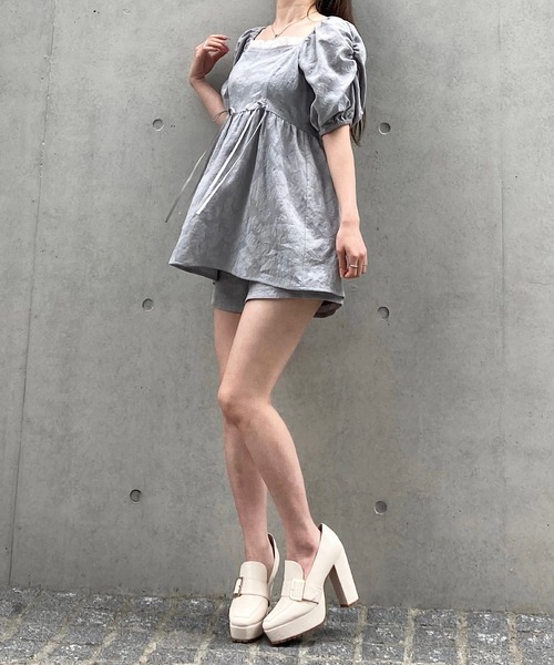 TITTY&CO.(ティティーアンドコー)の「【TITTY&CO.】コットンレースセットアップ(ワンピース・レディース・ライトブルー/ブラック/ベージュ・FREE)」の22枚目の写真
