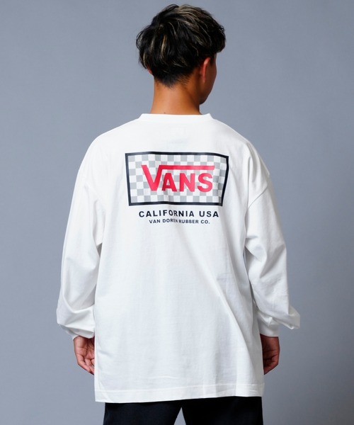 VANS(バンズ)の「【ムラサキスポーツ別注】VANS/バンズ チェッカーフラッグ バックプリントロンT 122K1020423(Tシャツ/カットソー・メンズ・ホワイト/ブラック/グレー・M/L/XL/XXL)」の7枚目の写真