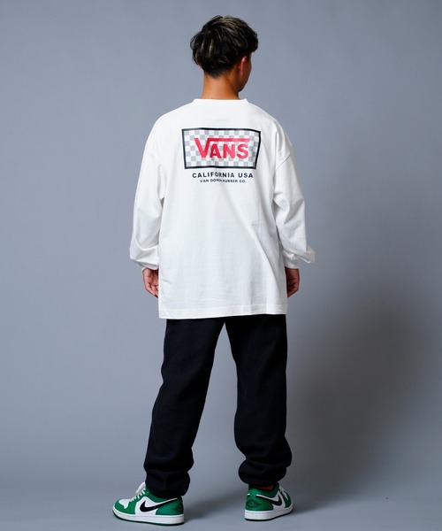 VANS(バンズ)の「【ムラサキスポーツ別注】VANS/バンズ チェッカーフラッグ バックプリントロンT 122K1020423(Tシャツ/カットソー・メンズ・ホワイト/ブラック/グレー・M/L/XL/XXL)」の10枚目の写真