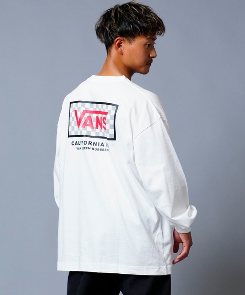 VANS(バンズ)の「【ムラサキスポーツ別注】VANS/バンズ チェッカーフラッグ バックプリントロンT 122K1020423(Tシャツ/カットソー・メンズ・ホワイト/ブラック/グレー・M/L/XL/XXL)」の6枚目の写真