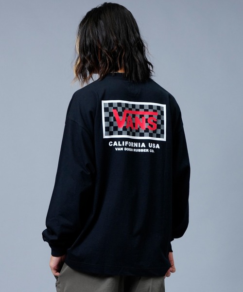 VANS(バンズ)の「【ムラサキスポーツ別注】VANS/バンズ チェッカーフラッグ バックプリントロンT 122K1020423(Tシャツ/カットソー・メンズ・ホワイト/ブラック/グレー・M/L/XL/XXL)」の16枚目の写真