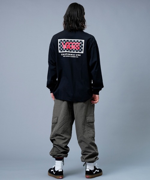VANS(バンズ)の「【ムラサキスポーツ別注】VANS/バンズ チェッカーフラッグ バックプリントロンT 122K1020423(Tシャツ/カットソー・メンズ・ホワイト/ブラック/グレー・M/L/XL/XXL)」の20枚目の写真