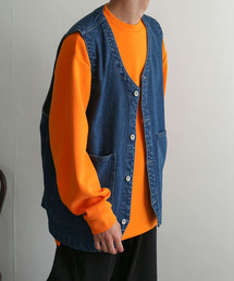 SENSE OF PLACE by URBAN RESEARCH | 『ユニセックス』 Vネックデニムベスト(ベスト)