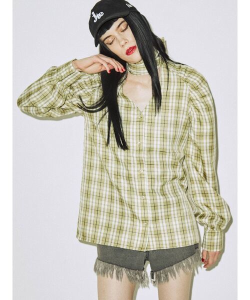 jouetie（ジュエティ）の「ボリュームスリーブリボンタイブラウス（シャツ/ブラウス・レディース・ピンク/イエロー/グリーン/クリア/その他1/その他2/オフホワイト/ブラック・MEDIUM）」の12枚目の写真