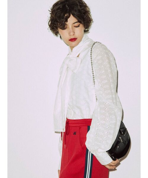 jouetie（ジュエティ）の「ボリュームスリーブリボンタイブラウス（シャツ/ブラウス・レディース・ピンク/イエロー/グリーン/クリア/その他1/その他2/オフホワイト/ブラック・MEDIUM）」の18枚目の写真